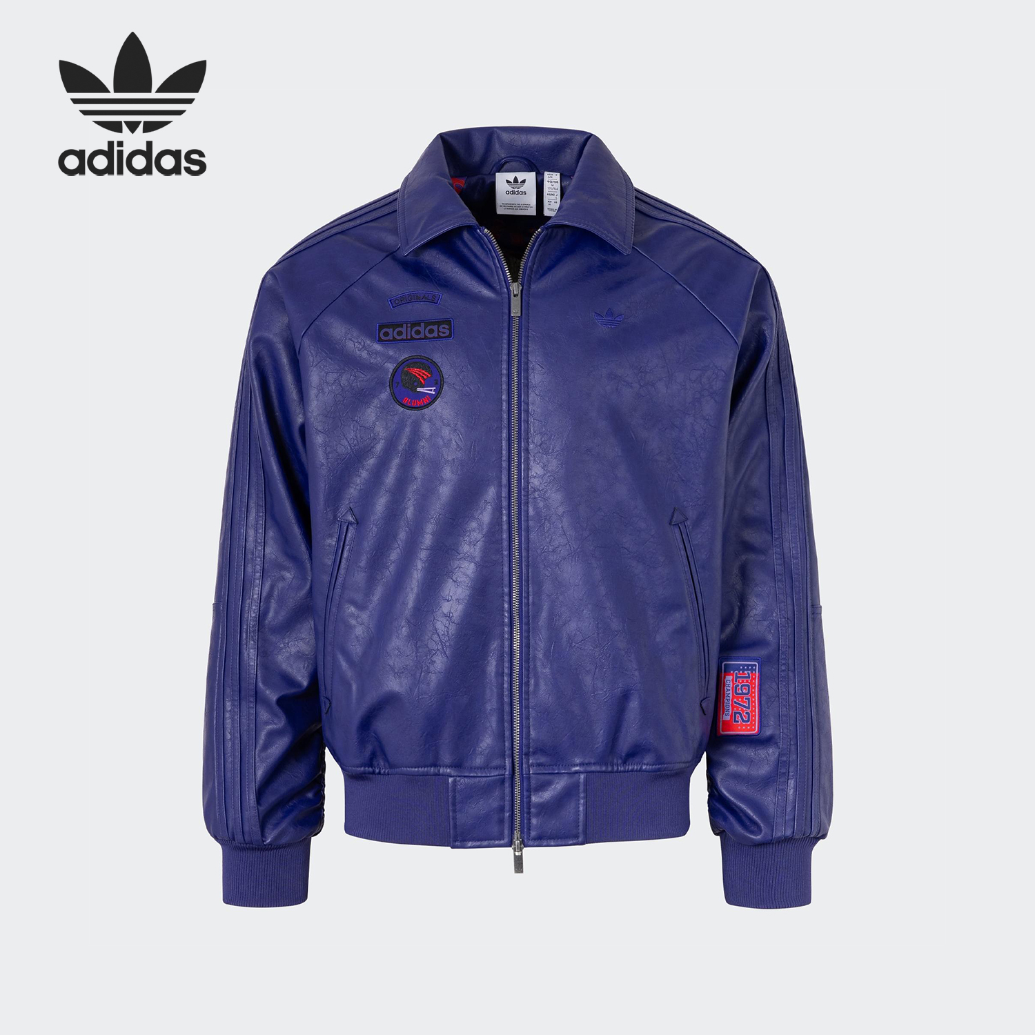 Adidas/阿迪达斯正品三叶草男士印花保暖运动宽松棉服JX1600
