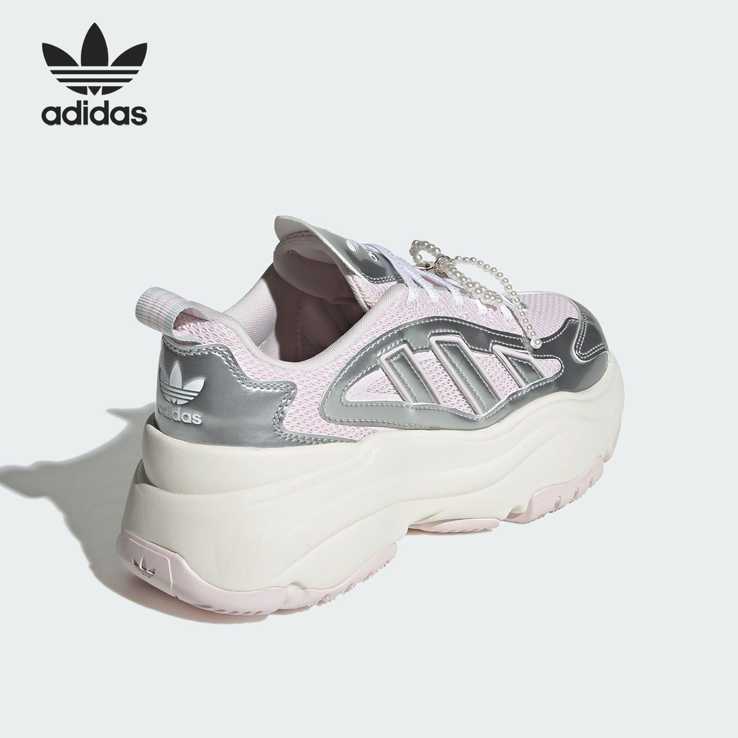 Adidas/阿迪达斯官方正品2025 三叶草女士经典厚底老爹鞋JS1660
