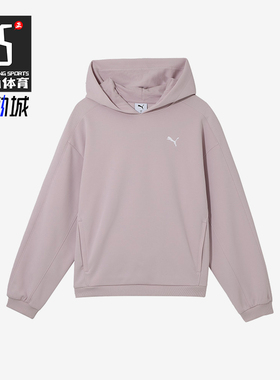 Puma/彪马正品新款女士潮流宽松落肩针织经典连帽卫衣631307-90