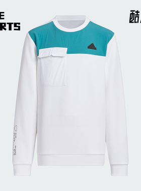 Adidas/阿迪达斯正品JK CE KN CREW大童拼接休闲卫衣JC6909
