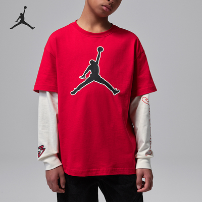 Nike/耐克正品JORDAN大童休闲假两件针织运动长袖上衣IU5372-687