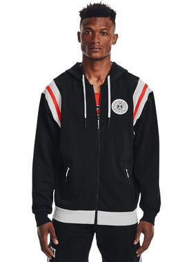 安德玛正品UA Rival Alma Mater男子连帽训练运动外套夹克1366303