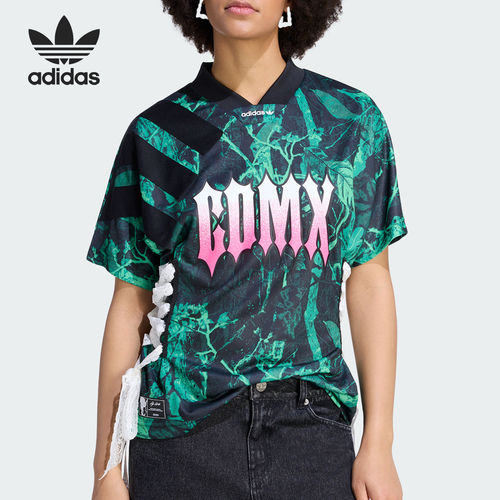 Adidas/阿迪达斯官方正品三叶草女士复古训练轻盈短袖T恤KE2293