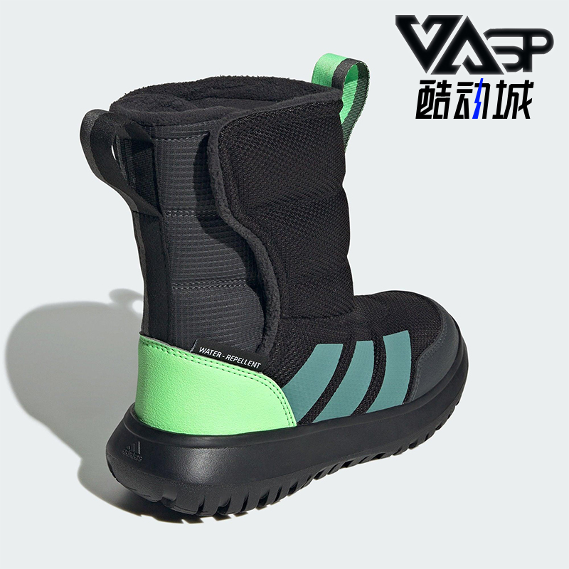 Adidas/阿迪达斯正品WINTERPLAY小童加绒保暖高帮雪地靴JQ2630