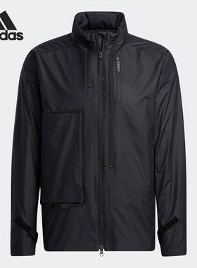 Adidas/阿迪达斯正品透气休闲男子连帽拉链运动外套H13868