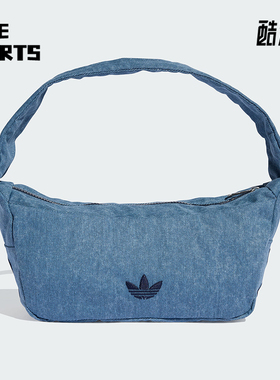 Adidas/阿迪达斯正品三叶草女士仿牛仔运动手提包挎包KE0684