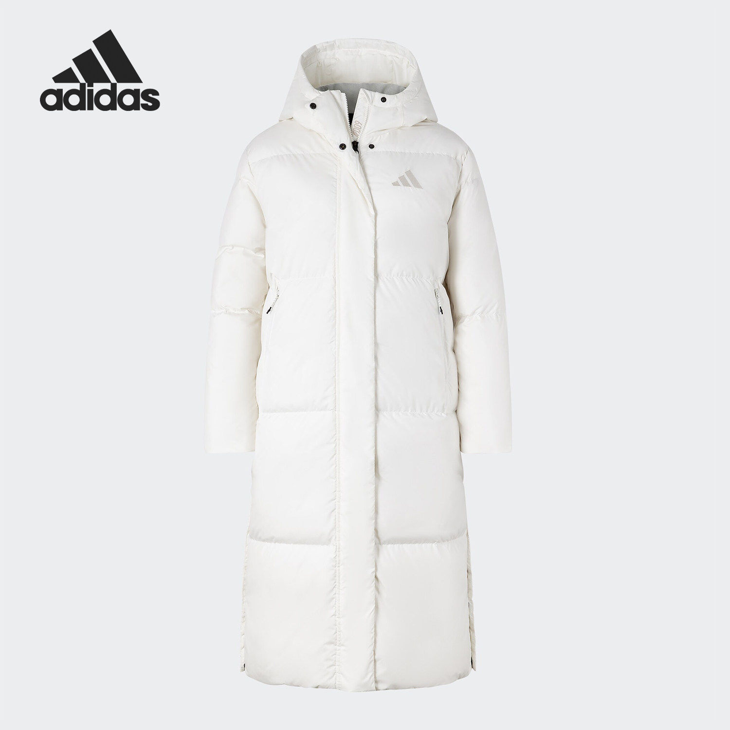 Adidas/阿迪达斯正品新款女士简约超轻保暖长款羽绒服JV6196