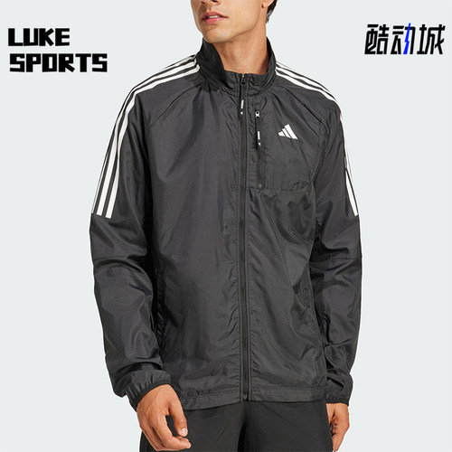 Adidas/阿迪达斯正品新款男士梭织运动跑步立领外套JD2322