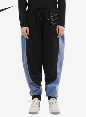 Nike/耐克正品春季新款女子运动三勾拼接色休闲裤DD5130-010