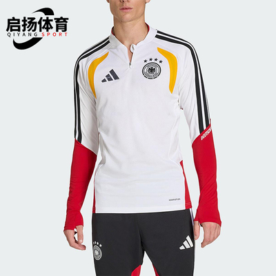 Adidas/阿迪达斯正品2025冬季款男士套头立领拼接足球上衣JZ4582