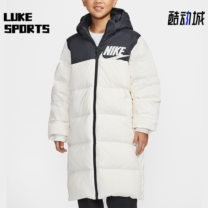Nike/耐克正品冬季大童运动连帽长款休闲保暖羽绒服IR0028-133