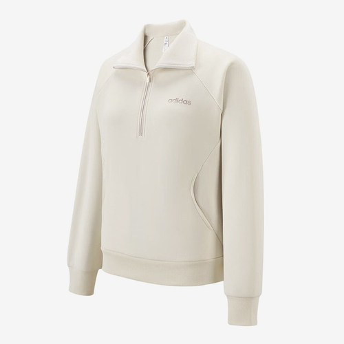 Adidas/阿迪达斯正品女士舒适柔软透气保暖翻领卫衣KF9668