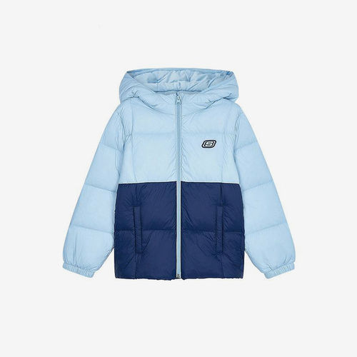 Skechers/斯凯奇正品冬季款儿童保暖拉链日常宽松羽绒服L424K094
