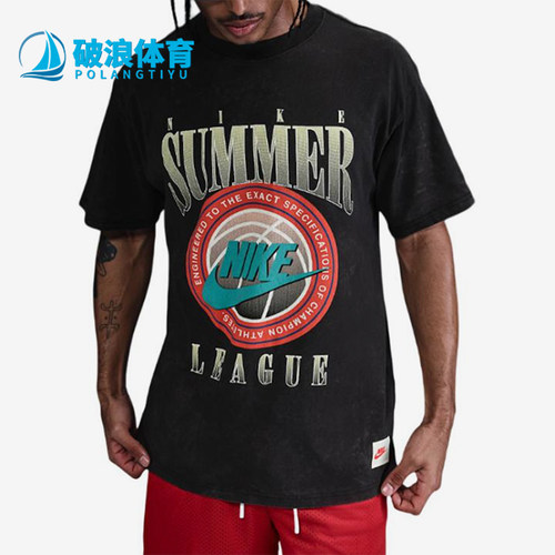 Nike/耐克正品Max90男士字母印花篮球运动短袖T恤HJ3434-010