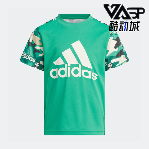 阿迪达斯新款儿童休闲短袖