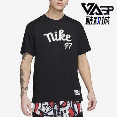 Nike/耐克正品Max90新款男士透气印花宽松休闲针织短袖FV8397-010