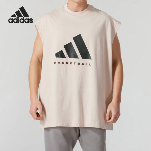 Adidas/阿迪达斯官方正品夏季新款男女宽松透气无袖背心T恤JD6134