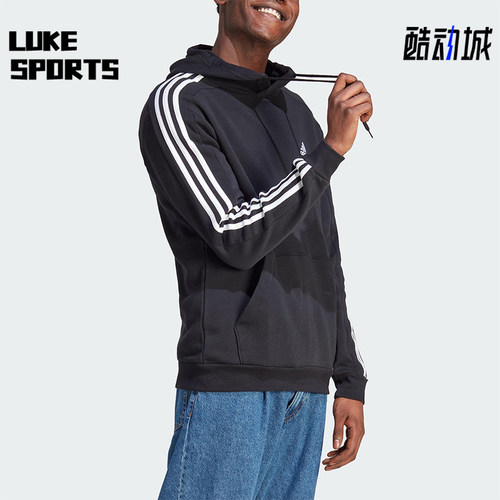 Adidas/阿迪达斯正品M 3S FL HD男士运动连帽日常休闲卫衣IB4028