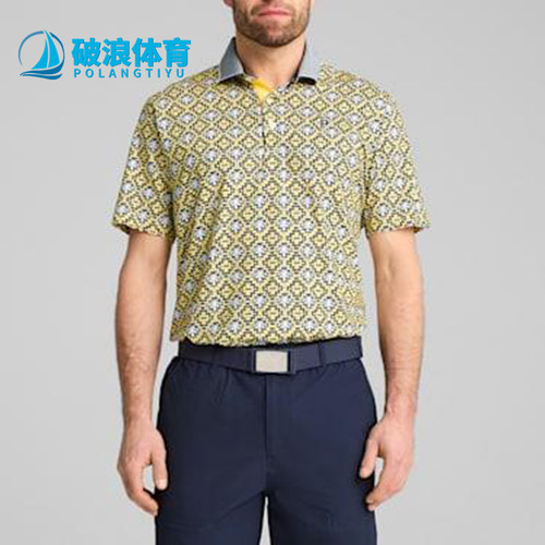Puma/彪马正品夏季男士翻领时尚印花舒适透气运动POLO衫630033-01