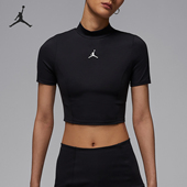 耐克正品 JORDAN女士针织短款 企领日常短袖 Nike HJ0084 010