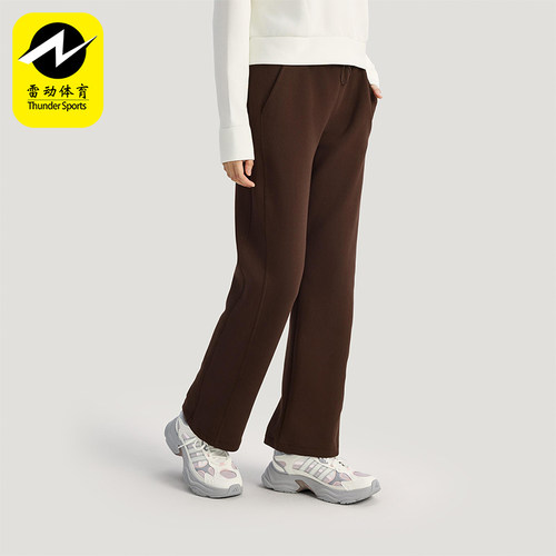 Adidas/阿迪达斯正品2025冬季款女士日常针织直筒运动长裤KH2686