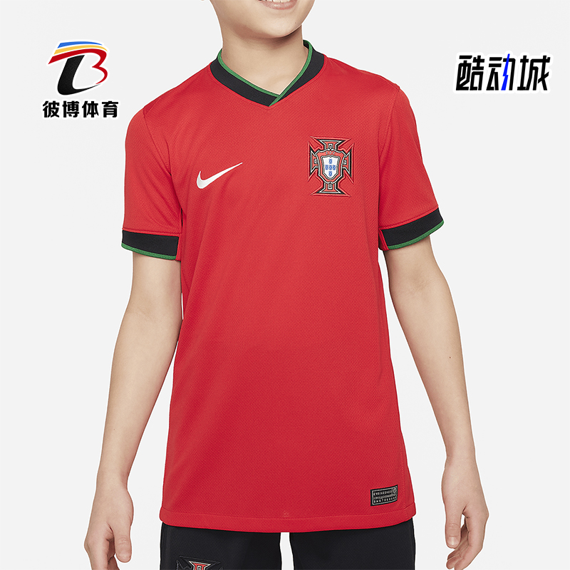 Nike/耐克正品Dri-FIT 大童夏季休闲透气简约足球球衣FJ4371-657