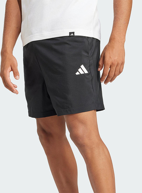 Adidas/阿迪达斯正品2025新款男士简约系带宽松梭织短裤JF1117