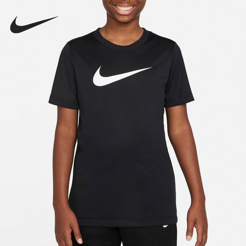 Nike/耐克正品夏季大童轻盈透气圆领休闲短袖T恤DX1123-010