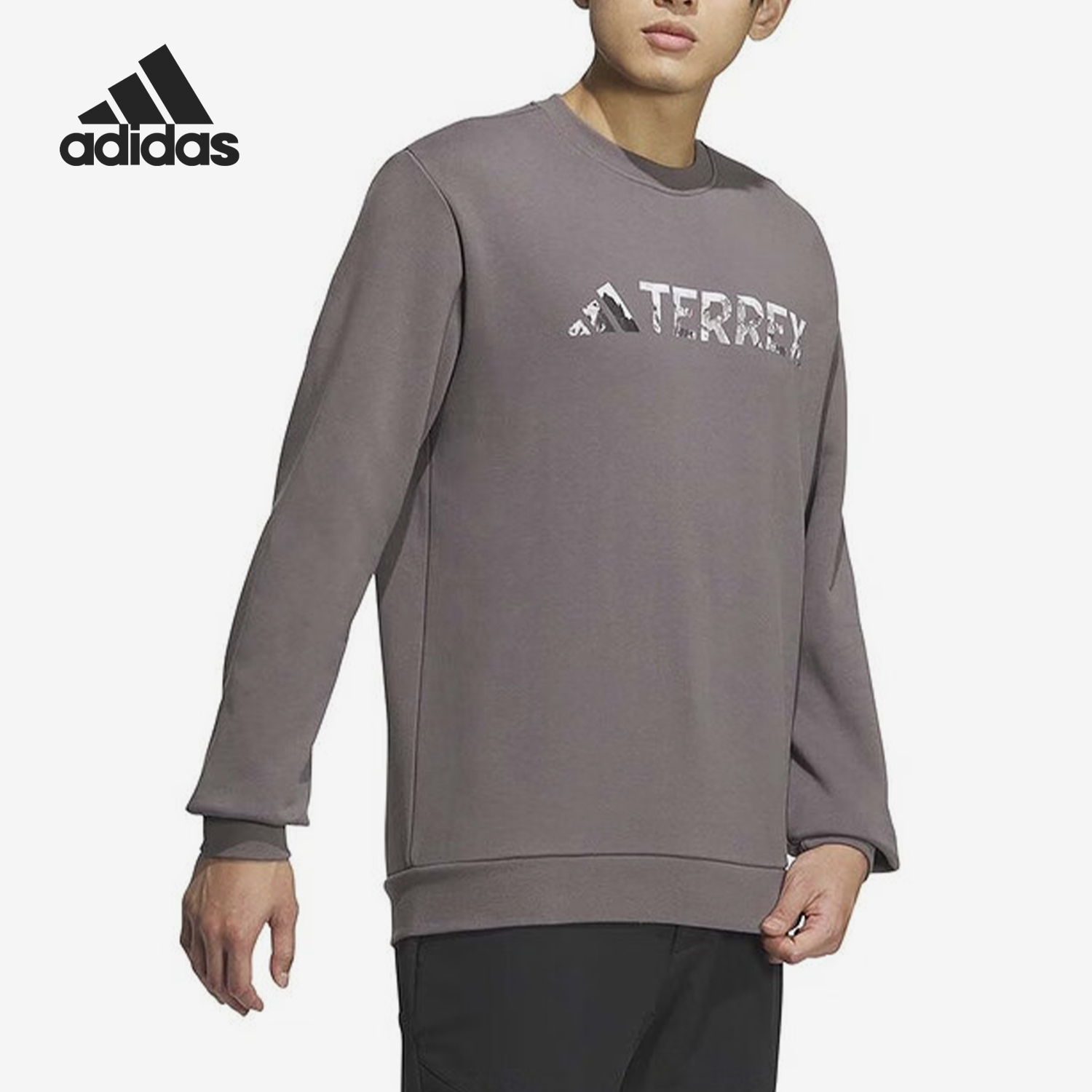 Adidas/阿迪达斯正品当季新款男士户外圆领运动套头衫JE6768