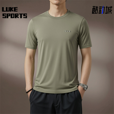 Adidas/阿迪达斯正品圆领宽松风男橄榄绿经典短袖休闲T恤KQ5316