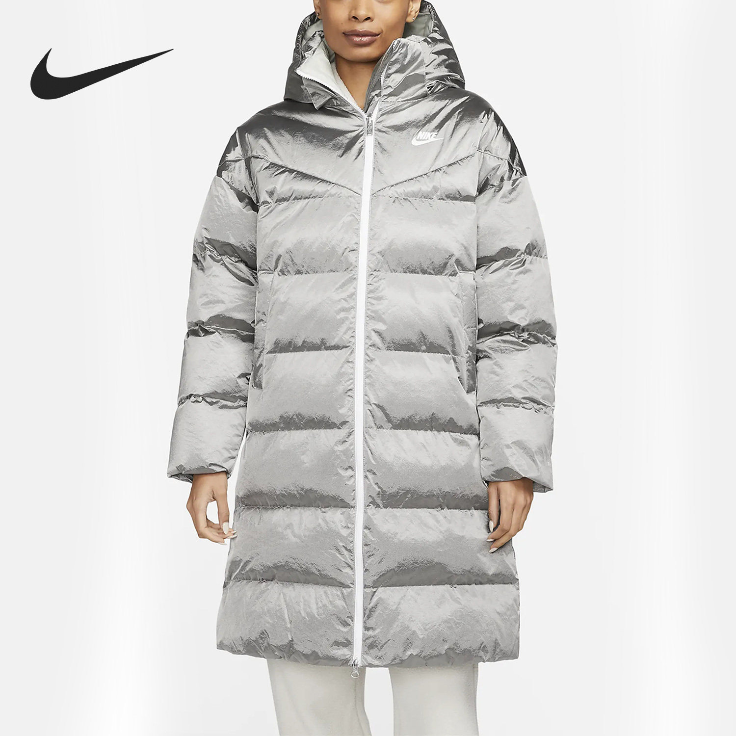 Nike/耐克正品当季新款女子休闲中长款运动棉服DQ6879-014