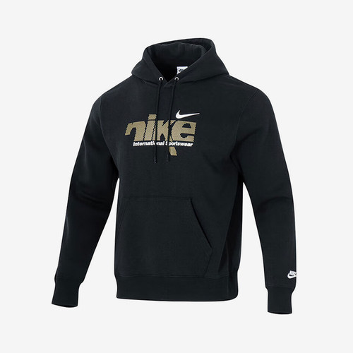 Nike/耐克正品2025冬季款男士日常连帽套头印花卫衣IM8322-010