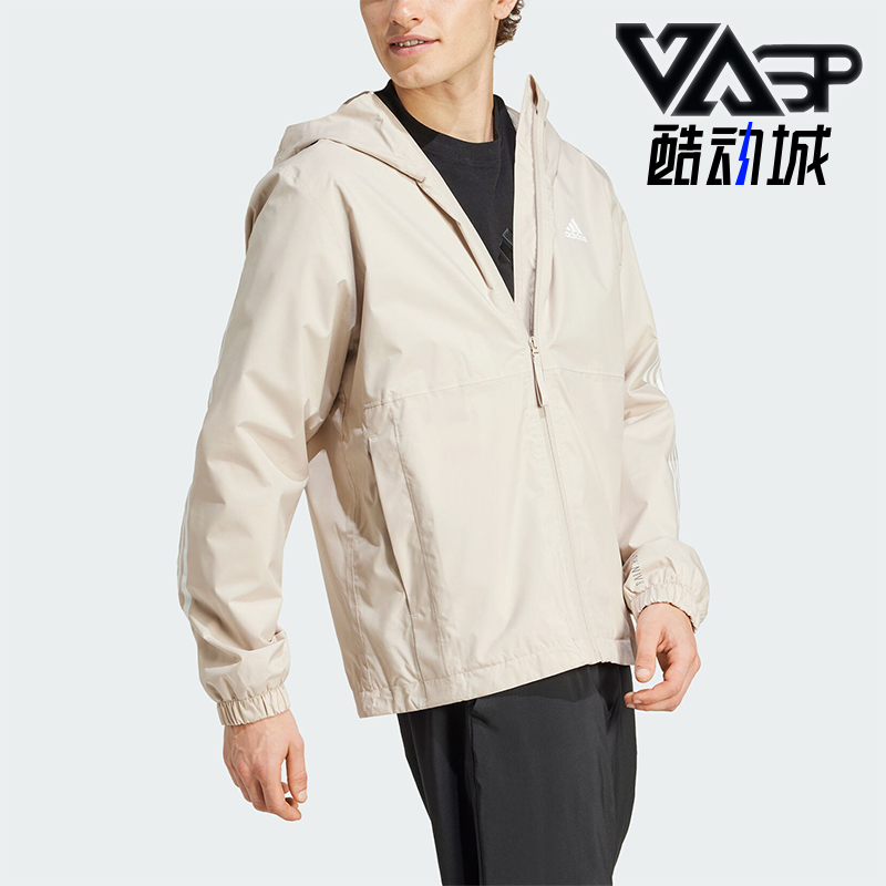 阿迪达斯男士梭织休闲连帽外套