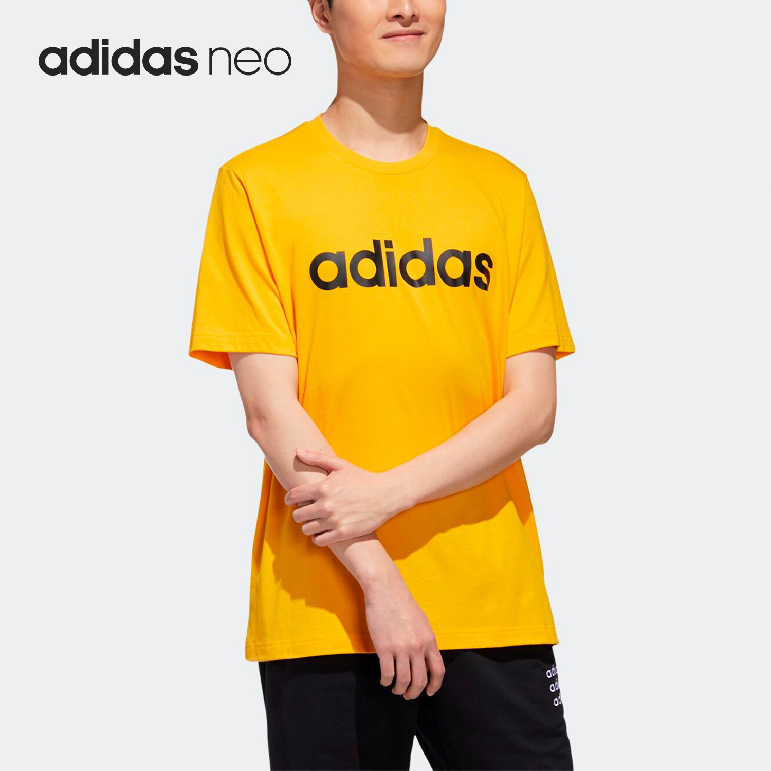Adidas/阿迪达斯正品 夏季新款neo男子运动型格短袖T恤GJ8933