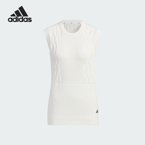 Adidas/阿迪达斯官方正品PK VEST女士高尔夫针织运动背心IN6613