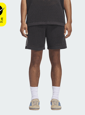 Adidas/阿迪达斯正品CrochetShorts新款男经典碳黑色短裤JF4273
