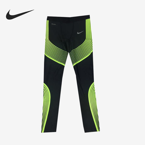 Nike耐克正品Dri-Fit男条纹紧身跑步休闲运动长裤717751-023