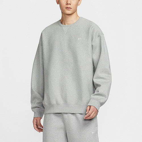 Nike/耐克正品Solo Swoosh男士透气圆领针织加绒卫衣HV1087-063