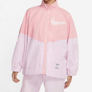 Nike/耐克正品训练跑步运动休闲女子健身拼接夹克外套 DN1477-630