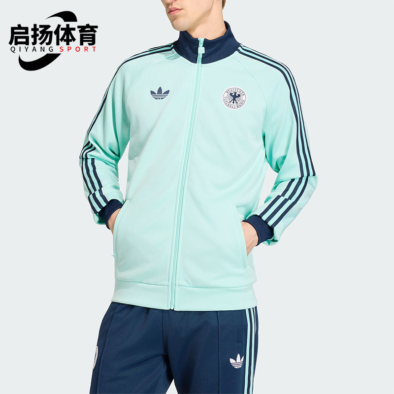Adidas/阿迪达斯正品三叶草男士立领针织长袖经典夹克外套JZ9340图片