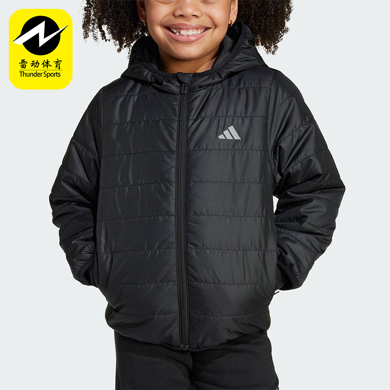 Adidas/阿迪达斯正品LK ESS LPAD JKT小童休闲保暖连帽棉服JL7442