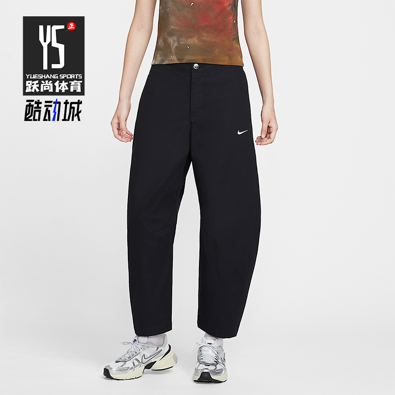 Nike/耐克正品Sportswear 女士刺绣宽松运动厚实九分裤HV2087-010