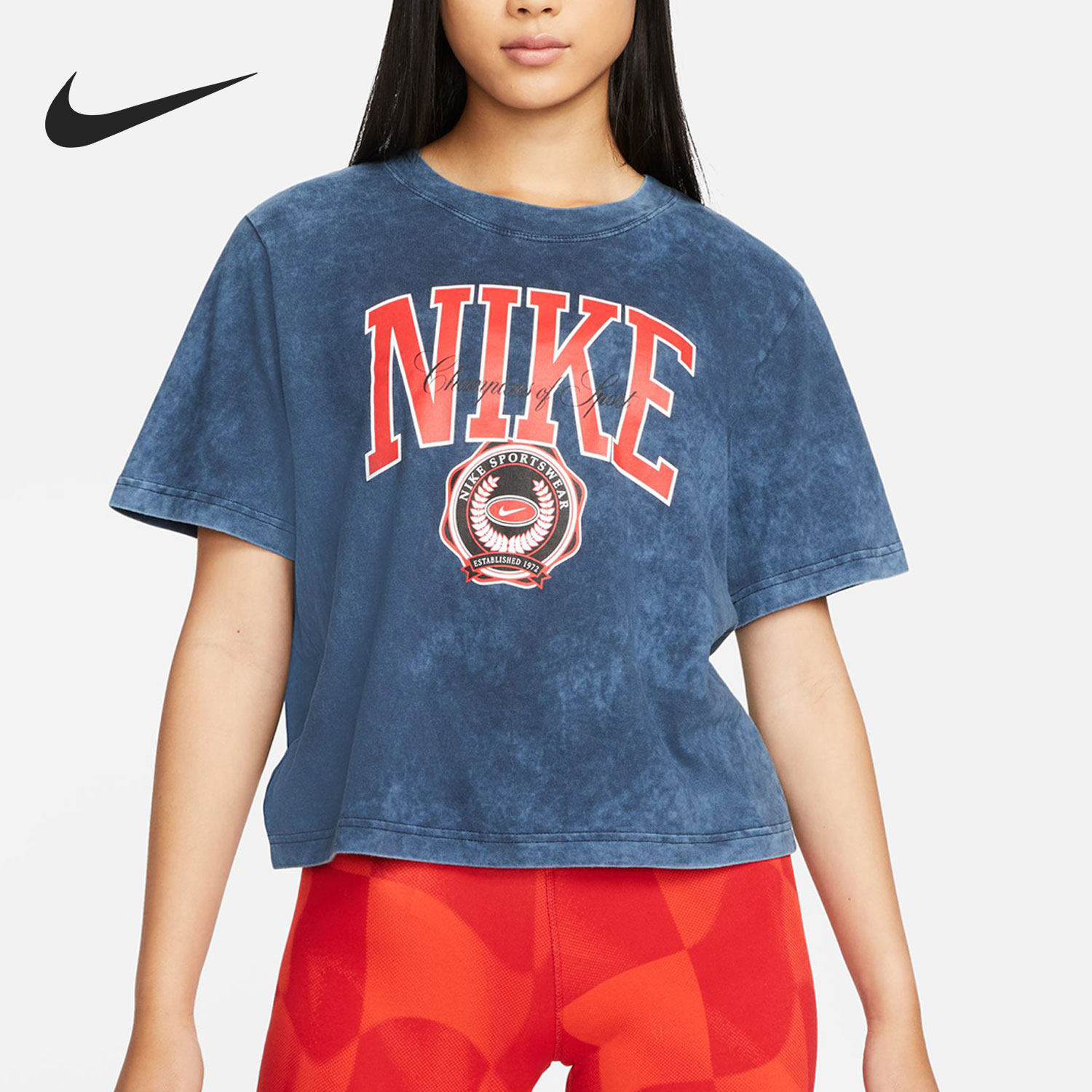 Nike/耐克正品夏季新款女子运动休闲舒适短袖T恤DR9010-451