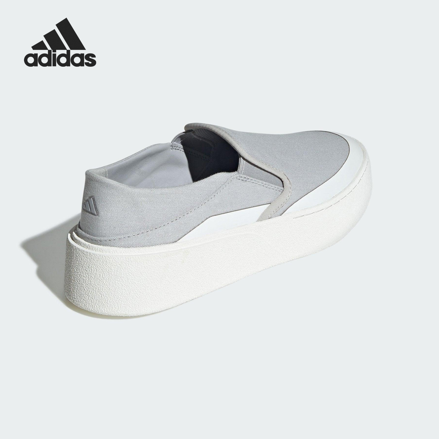 Adidas/阿迪达斯官方正品2025男女轻便一脚蹬低帮厚底板鞋JQ9811