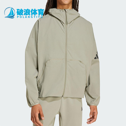 Adidas/阿迪达斯正品MYSHELTER男士运动宽松连帽休闲外套JW3631