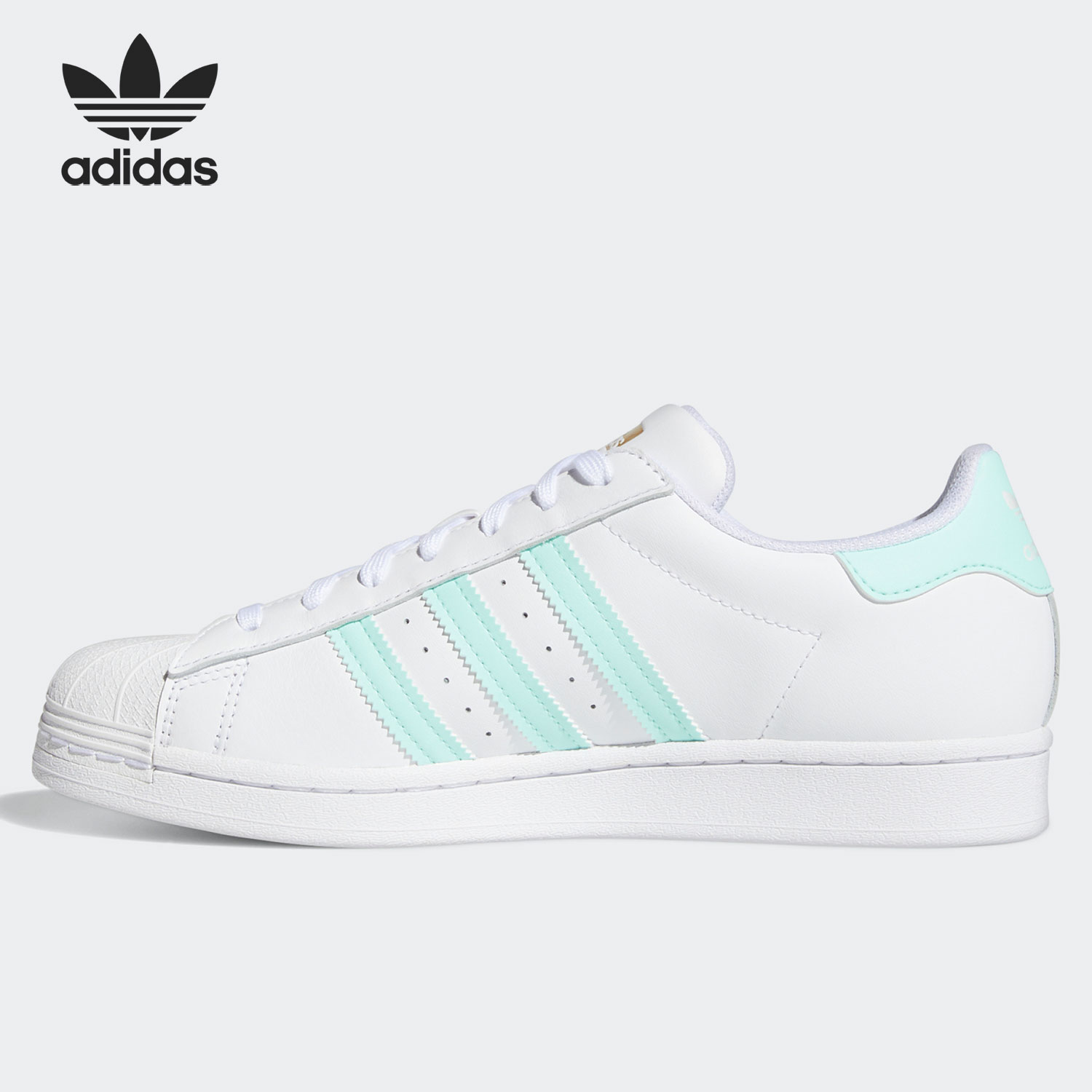 Adidas/阿迪达斯正品当季款男女情侣运动贝壳头低帮板鞋GX2538