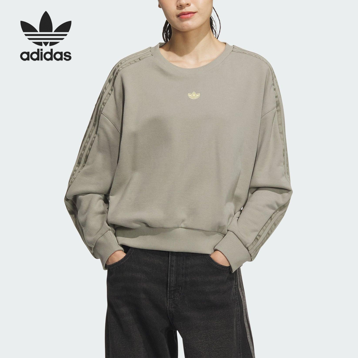 Adidas/阿迪达斯正品三叶草女士运动休闲套头保暖卫衣KB1925