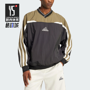 Adidas/阿迪达斯正品2025新款男士经典三条纹套头衫JD5395