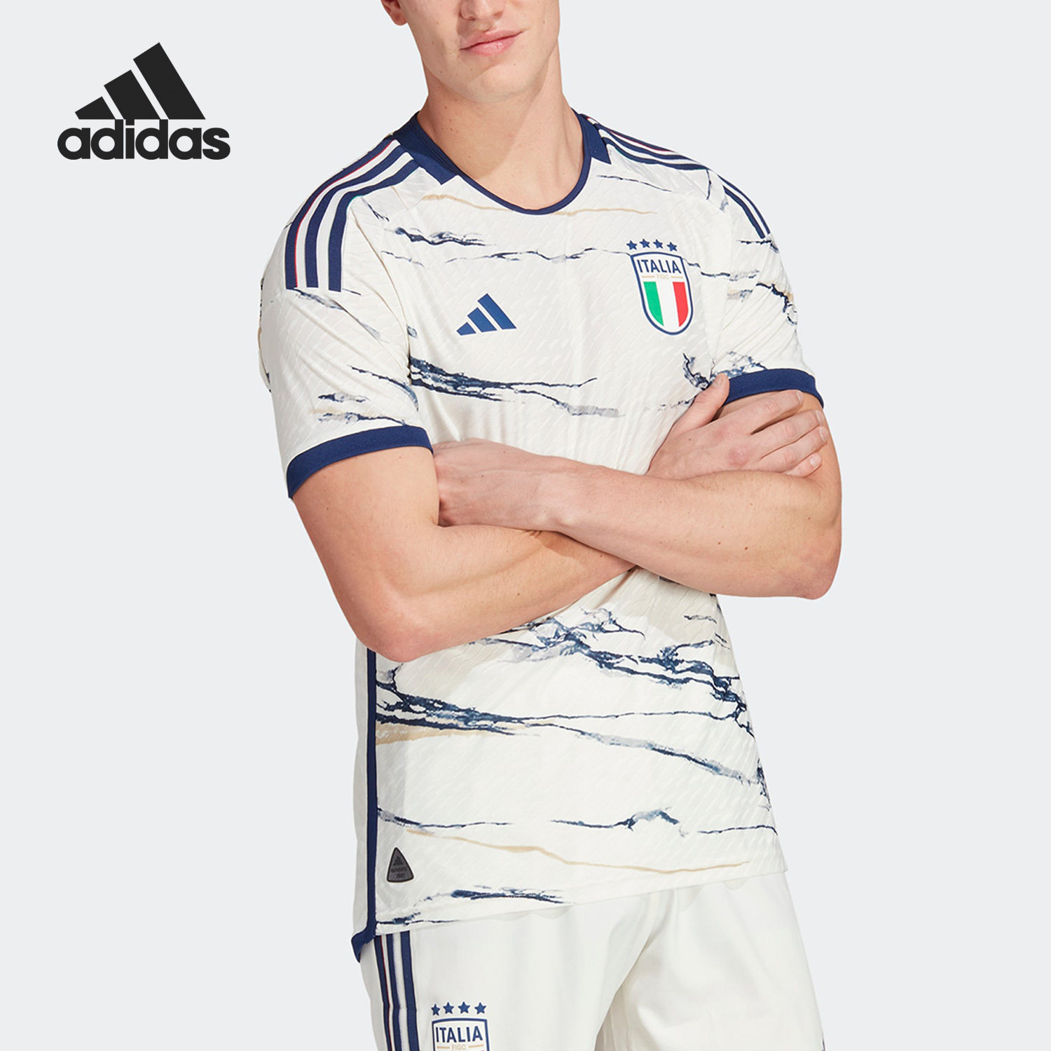 Adidas/阿迪达斯正品意大利队球员版客场男士足球短袖HS9894