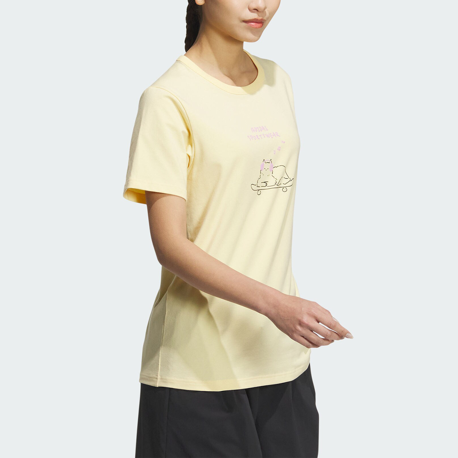 Adidas/阿迪达斯官方正品W GFX Z TEE女士运动日常短袖T恤JN6662